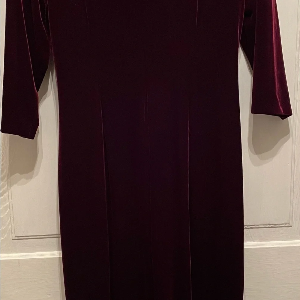 Alex Evenings long velvet dress - color is a wine/burgandy - Picture 3 of 5